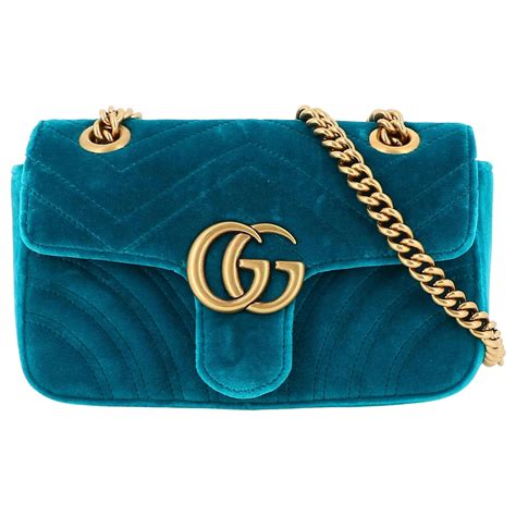 gucci marmont bleu velours